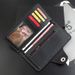 Men's Long Wallet With Magnetic Clasp, Business Fashion Trend, Solid Color, Multiple Card Slots, Daily Matching, Dollar_voghion.com