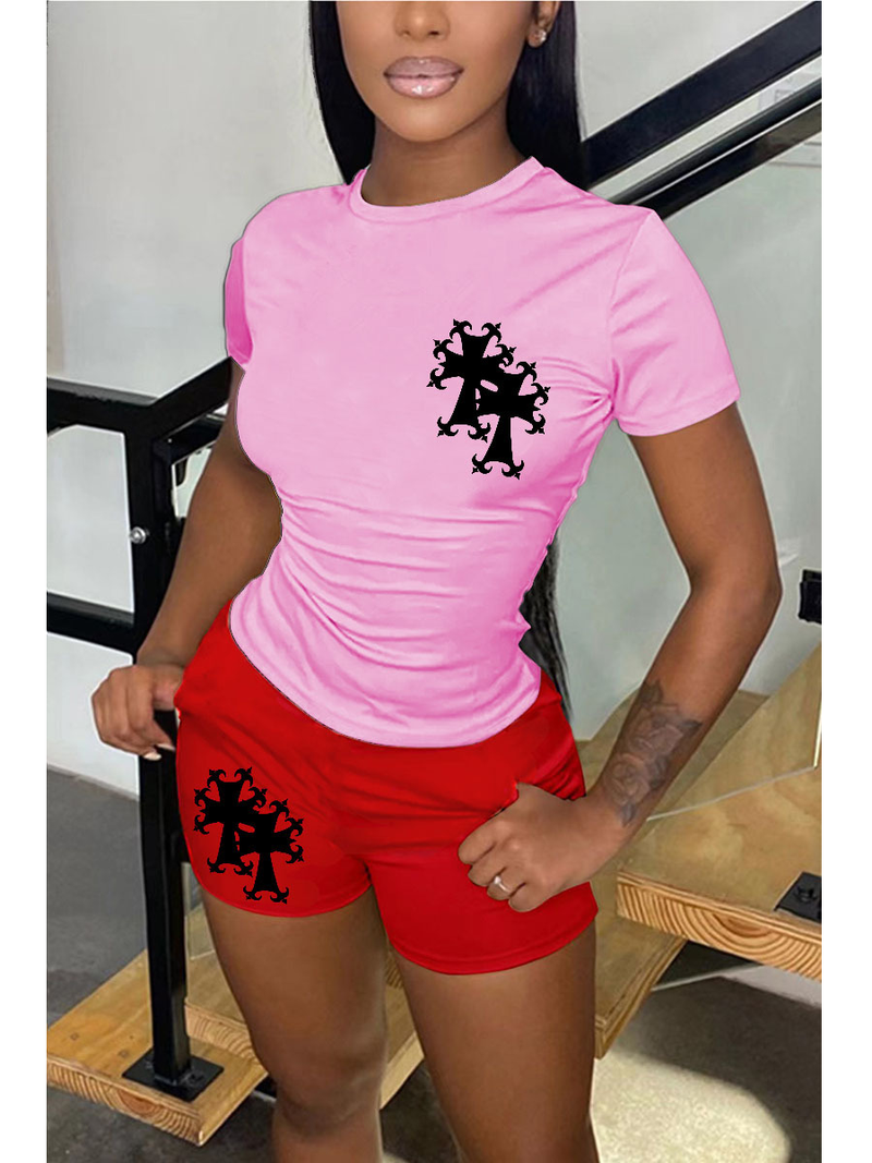   Lässiger zweiteiliger Damen-Anzug mit Persönlichkeitsdruck_voghion.com