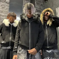 Fluffy Hat Sweater Printed Long-sleeved Pullover Hoodie Retro Jacket Street Trend Y2k