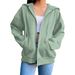 INS Solid Candy Color Sweatshirt Loose Fleece Thickened Hooded Jacket_voghion.com