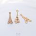 Confezione da 14 carati in oro 18 kt, colore oro conservato, Torre Eiffel di Parigi, gioielli fai da te fatti a mano, accessori per bracciali, ciondolo decorativo_voghion.com