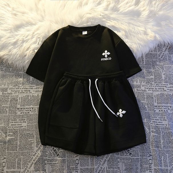 Women's Clothing Casual Sports Suits For Women Summer Thin Summer Running Fashionable Short Sleeved Two Piece Suit_voghion.com