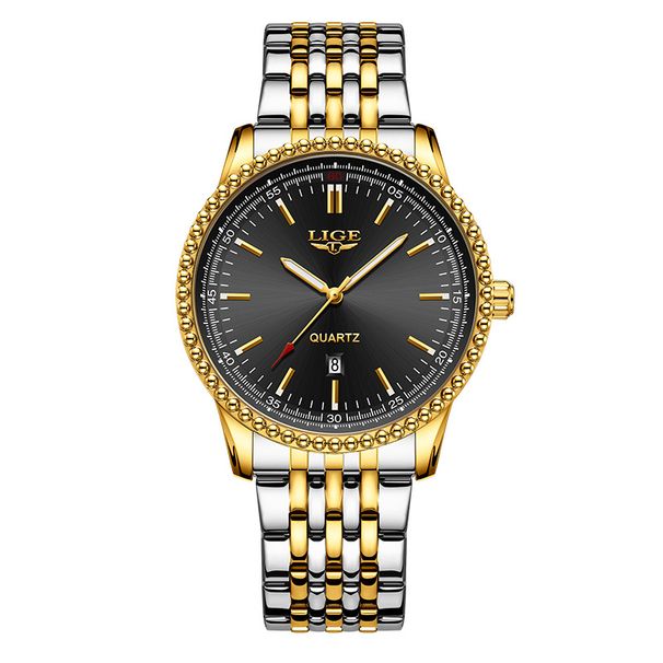 Men's Stainless Steel Quartz Watch With Date Display, Water Resistant, Luminous Hands, And Business Casual Style Calendar Business Watch_voghion.com