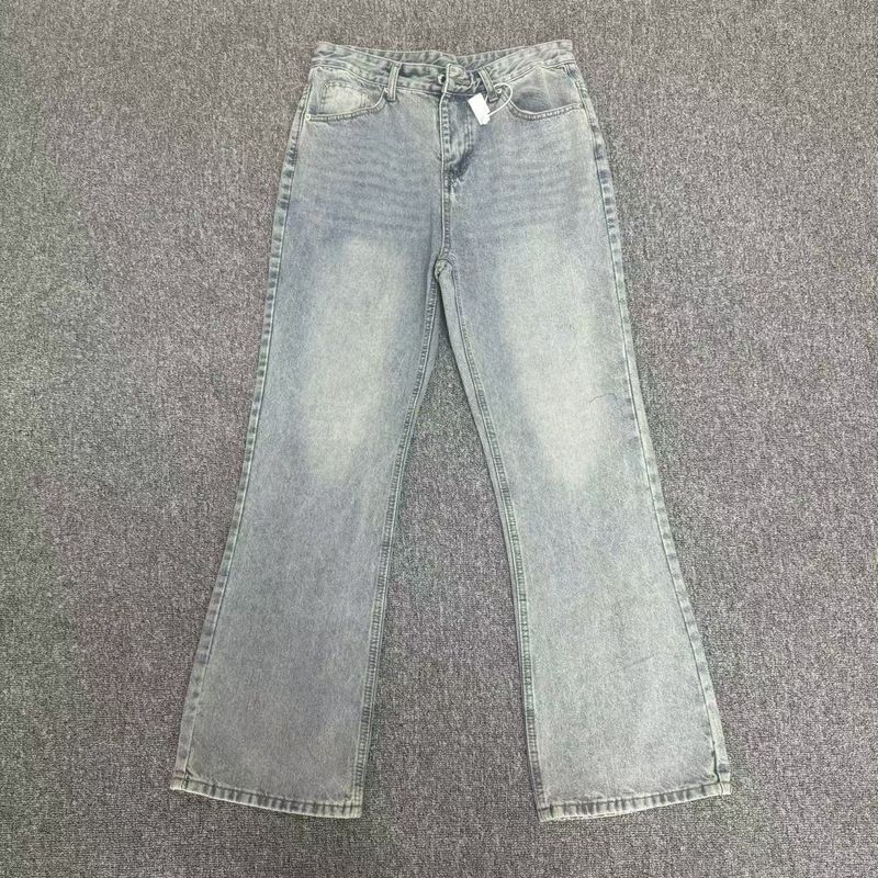 Men's Clothing Paris Bootcut Retro Ice Blue Jeans Straight Flared Pants Cleanfit Pants Men's Trendy Brand_voghion.com