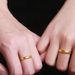 【 Leak Detection 】 24 Color Light Face Ring For Men And Women, Attracting Wealth, Solid Circle Sand Gold Ring, Couple's_voghion.com