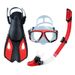 Udendørs sportsdykkermaske, justering af åndedrætsrør, flipper, frøsko, tredelt snorkelsæt med tre juveler, dykkerbriller_voghion.com
