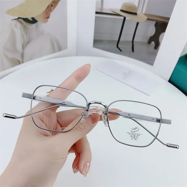 Női szép smink nélküli egyszerű férfi szemüveg aranyos dekoratív számítógépes szemüveg_voghion.com