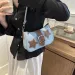 Borsa a tracolla minimalista con cerniera a forma di stella in PU Haruku Y2k, stile coreano, in denim, per ragazze_voghion.com