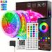 WS2812B Smart LED Strip Lights 5V USB RGB 5050 Color Changing With Bluetooth App Control, 18 LEDs/m For Home Decoration, Gaming Setup, TV Backlight_voghion.com
