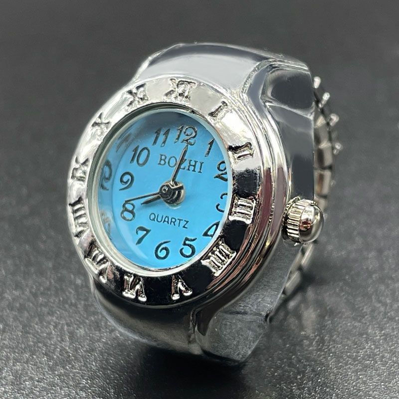 Ring Watch Ring Watch Recommends White Steel Roman Simple And Versatile Atmospheric Men's And Women's Watch Ring Wholesale_voghion.com