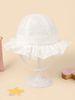1 Unisex Baby Bucket Hat, Boys Girls Sun Hat, Four Seasons Breathable And Comfortable Simple Solid Color Lace Soft Brim Children's Sun Hat With Chin S_voghion.com