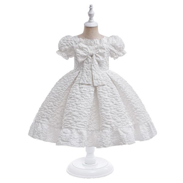 Vêtements pour bébés filles, style Royal, robe de princesse à manches bouffantes avec grand nœud, pour fête d'enfants_voghion.com