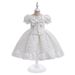 Vêtements pour bébés filles, style Royal, robe de princesse à manches bouffantes avec grand nœud, pour fête d'enfants_voghion.com