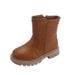 Children's Martin New Girls' Casual Side Zipper Big Kids Short Mid-Calf Boots Sizes 26-36_voghion.com