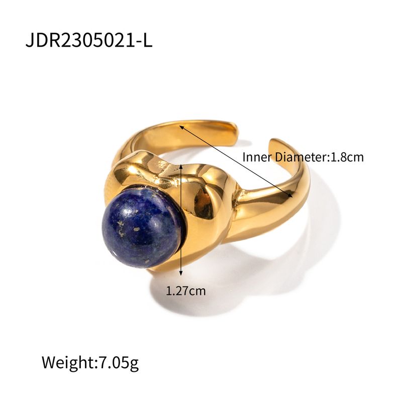 Neu Vergoldet Edelstahl Tigerauge Stein Liebe Ring Modeschmuck_voghion.com