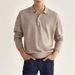 2023 Herbst Langarm V-Ausschnitt Knopf Herren Casual Top Poloshirt_voghion.com