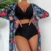 Women's Clothing Fashion Sexy Special Fabric Multi Color High End Bikini Three Piece Swimsuit_voghion.com