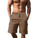 Arbeitsshorts für Herrenbekleidung mit mehreren Taschen und Kordelzughose, Strandshorts_voghion.com