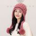 LazyZoom 2020 Nuovo stile coreano lavorato a maglia con tre pompon da donna, cappello caldo foderato in pile alla moda per autunno e inverno con protezione per le orecchie_voghion.com