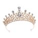 European and American cross-border crystal crown rhinestone exquisite electroplated metal crown wedding bride birthday party dance hair accessories_voghion.com