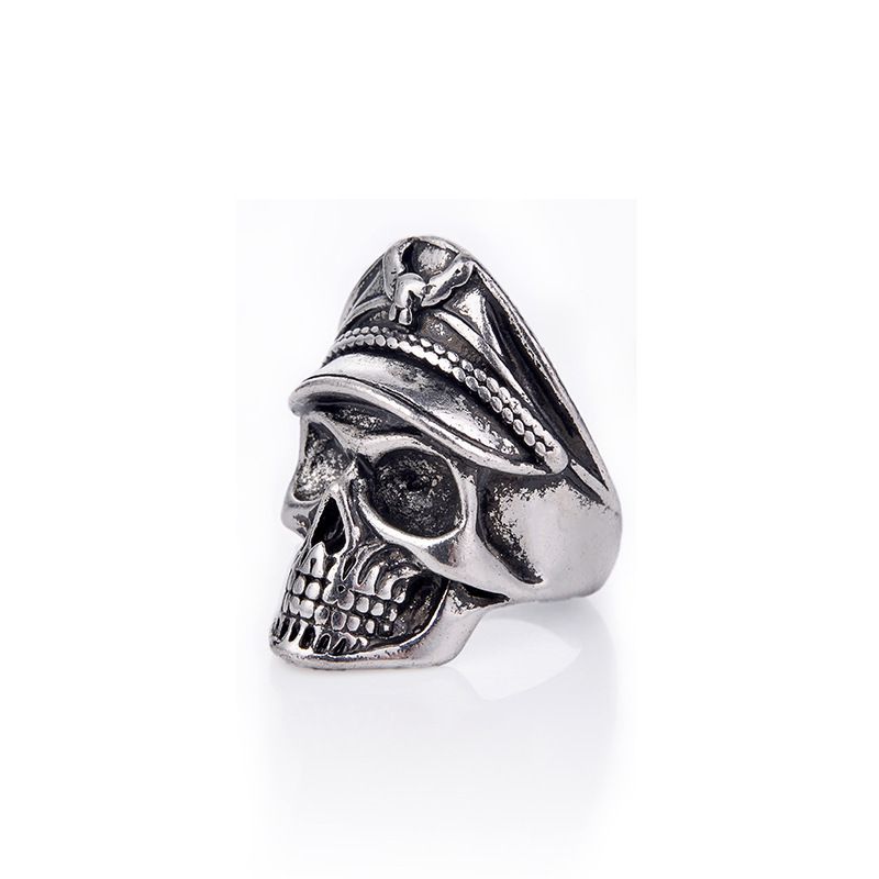 Hip Hop Worn Open Adjustable Men's Fashion Brand Skull Weaving Cool Style Personalized Single Index Finger Ring_voghion.com
