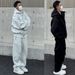 Men's & Women's Hooded Sweatshirt & Jogger Set - Fleece-Lined Casual Tracksuit For All Seasons_voghion.com