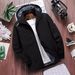 Extra Large Trendy Versatile Casual Plus Size Men's Spring Thin Detachable Hood Jacket_voghion.com