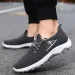 Sportschuhe Sneakers Runners Trainers Schuh Casual Fashion Track Schwarz Grau Mesh-Design Männer_voghion.com