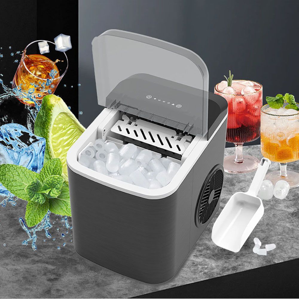 Summer small ice machine ice machine milk tea shop commercial fast ice machine round ice making machine_voghion.com