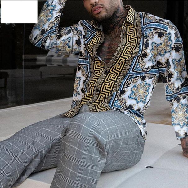 Camicia vintage autunnale da uomo Camicia cardigan da uomo a maniche lunghe_voghion.com