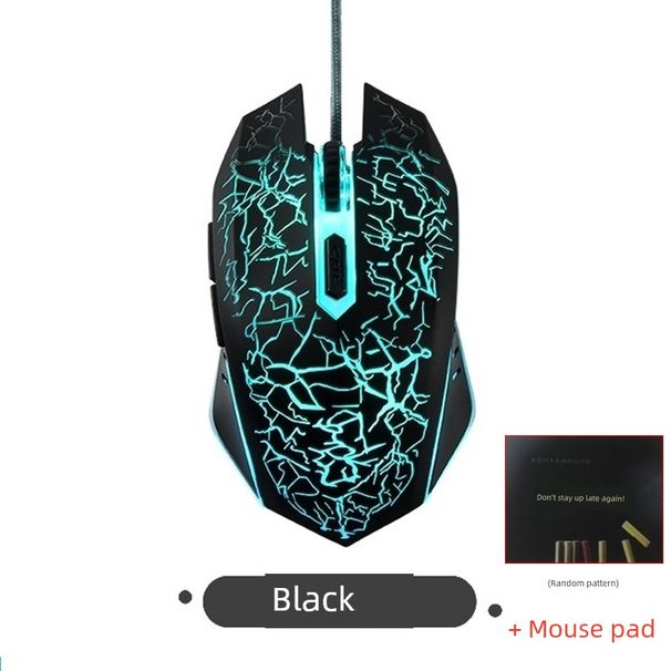 Crack Colorful Stylish Frosted Nical USB Mouse_voghion.com