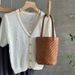 Handwoven Summer 2025 New French Style Handbag Niche Shoulder Tote Small Bucket Bag_voghion.com