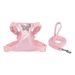 New Small Easy Walking Metal Bow Dog Leash Exquisite Pet Harness_voghion.com