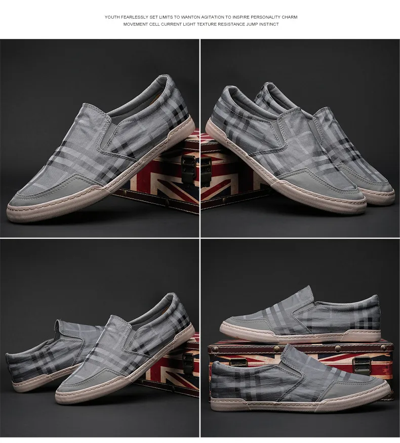 Baoda 21113 printemps/été chaussures en toile décontractées pour hommes_voghion.com