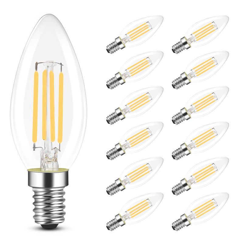 E14 Warmweiß Glühbirne Bulb - 12er Pack 4W Leuchtmittel Ersatz 40W Lampe 2700K Warmweiß_voghion.com