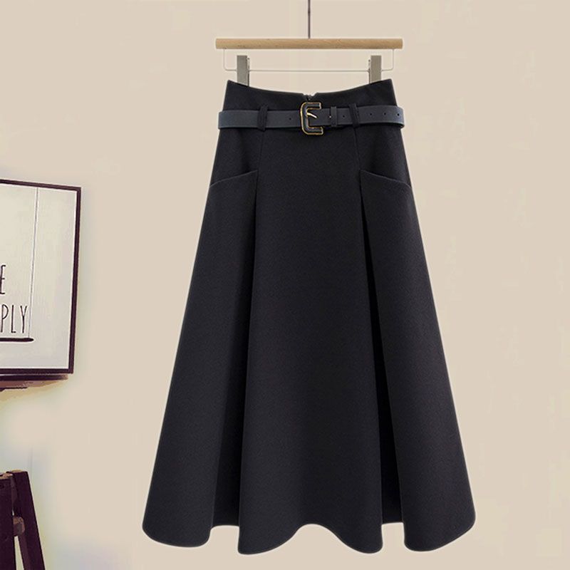 Vêtements pour femmes, automne, nouveau style, tempérament à la mode, rajeunissant, haut en tricot, jupe slim, costume deux pièces_voghion.com