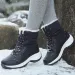 Bottes d'hiver en fourrure de neige pour femmes, chaussures plates en peluche pour garder au chaud, grande taille, 240826_voghion.com