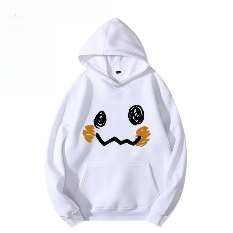 Moletom masculino com estampa fofa do Mimikyu da poksammon, estilo Harajuku, para outono e inverno. Modelo folgado e casual._voghion.com