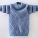 kid's clothing Autumn and winter knitwear thickened large children's round neck pullover sweater_voghion.com