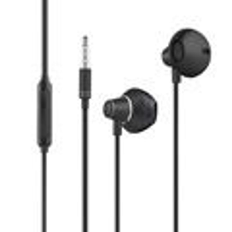 Casque d'écoute plat en métal S903 avec microphone et contrôle filaire pour téléphone portable, basses, stéréo, noir_voghion.com