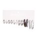 6-piece Set Of C-shaped Earrings For Women, Vintage Acrylic Ear Rings And Studs, Simple Earring Set_voghion.com
