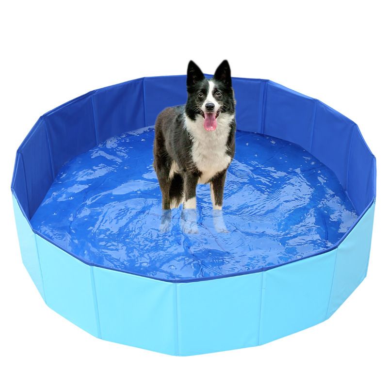 Supplies Foldable Portable Dog Folding Bathtub Pet Pool_voghion.com