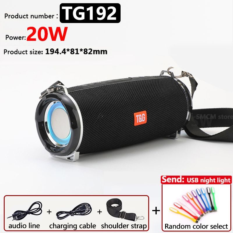 50W High Power TG187 Bluetooth Speaker Waterproof Portable Column For PC Computer Speakers Subwoofer Boom Box Music Center FM TF_voghion.com