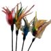 Yiwu Direct Spielzeug, kurzer Stab, bunte Feder, Katzen-Teaser-Stick, ohne Verpackung_voghion.com