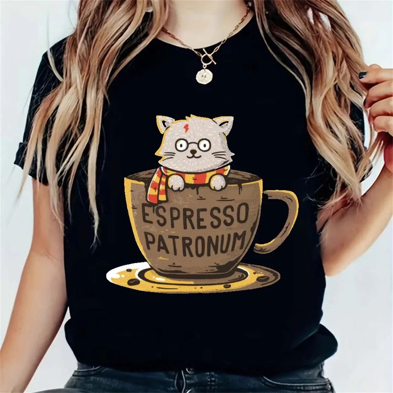 Trendy Women's Sweet Style Cute Summer Clothing Printing Fun Versatile Pattern T-Shirt Fashion Short Sleeve Casual T-Shirt._voghion.com