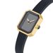 Orologio da donna di alta qualità, rettangolare, piccolo, in oro nero, con movimento giapponese originale, al quarzo, con cinturino in silicone_voghion.com