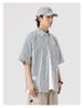 Camicia a maniche corte semplice, camicia a maniche corte estiva da strada, tendenza casual versatile in stile college_voghion.com
