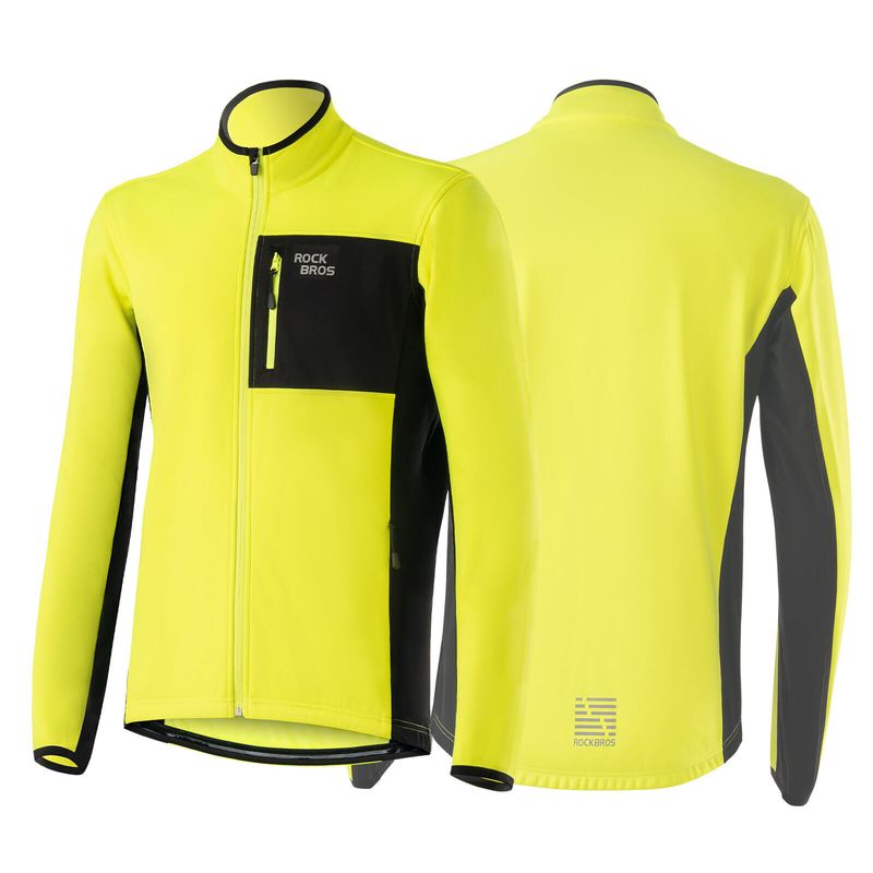 Set giacca e pantaloni invernali da uomo ROCKBROS. Antivento, disponibile nelle taglie UE dalla M alla 4XL. Caldo e con maggiore visibilità._voghion.com