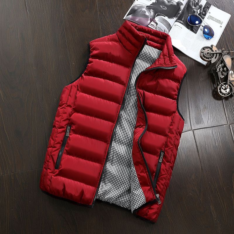 Colete masculino outono e inverno nova juventude estilo coreano casual tamanho grande colete engrossado masculino casaco na moda atacado_voghion.com