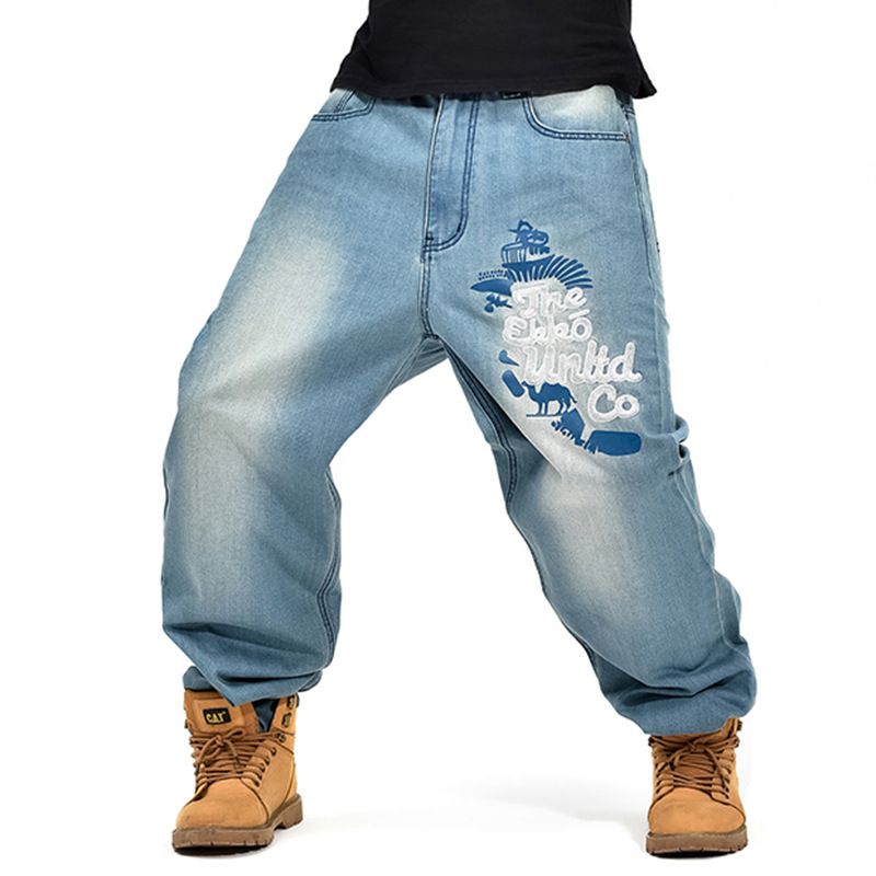 Vêtements pour hommes grande taille à la mode automne et hiver nouveaux pantalons de skateboard amples grande taille pour gros gars hip hop grande taille_voghion.com